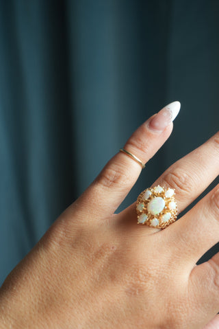 14K OPAL CENTER STAGE RING