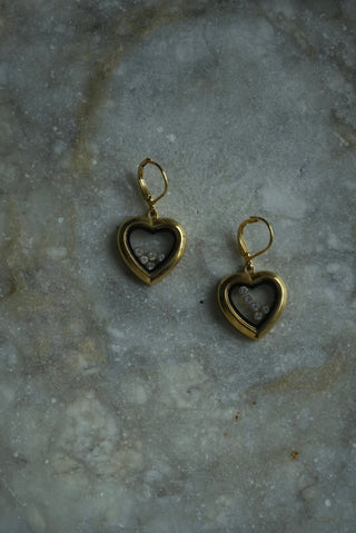 Heart Shaker - Goldtone Heart Earring