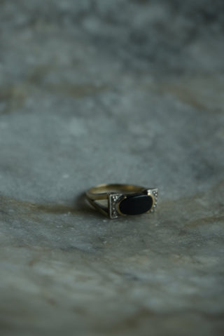 10K ONYX RING