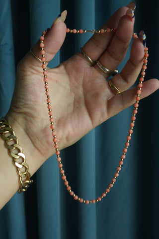 14K CORAL & GOLD NECKLACE