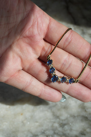 14k SAPPHIRE NECKLACE