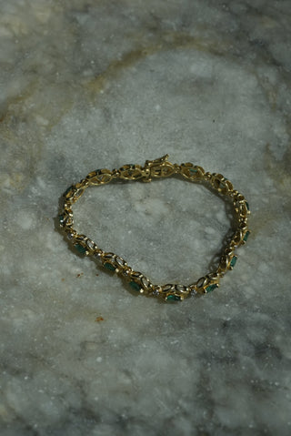 14K EMERALD BRACELET