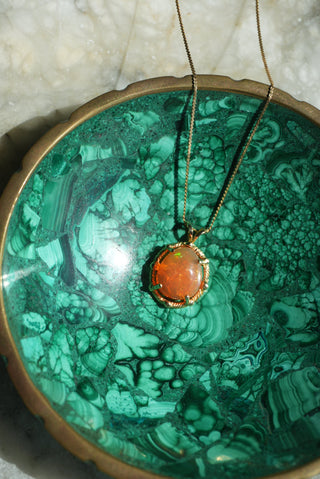 14K MEXICAN OPAL NECKLACE