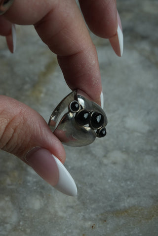 Volcanic - Sterling Brutalist Ring Size 9