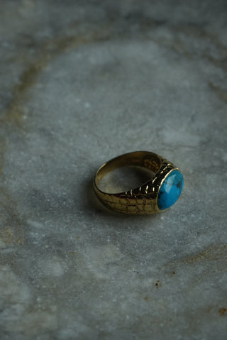 Elemental - Vermeil Turquoise Ring Size 10