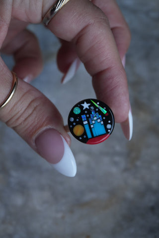 Space Cadet - Designer Gemstone Inlay Band