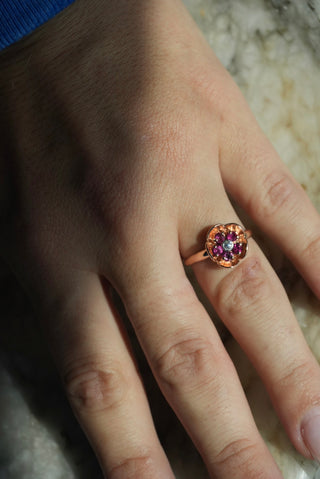 14K ROSE GOLD FLOWER RING