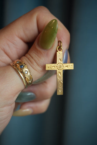 ANTIQUE GOLD FILL CROSS