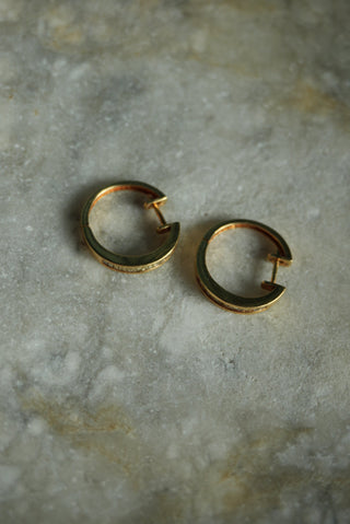 18K GOLD DIAMOND HOOPS