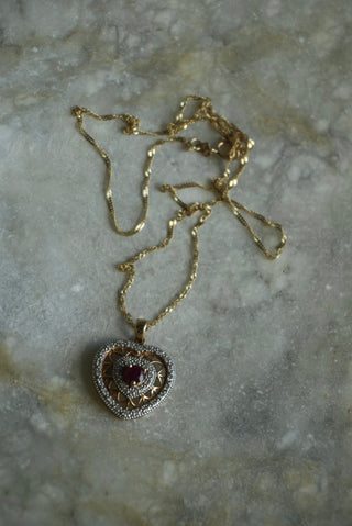 RUBY HEART NECKLACE