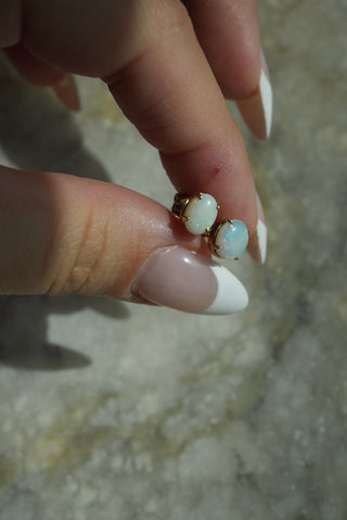 14K OPAL STUDS