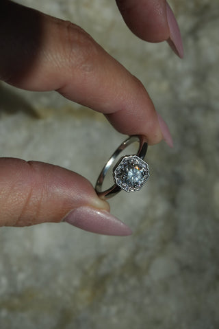 Marriage Material - Sterling Halo Ring Size 10.25