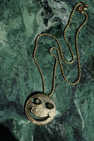 Big Cheese - Vermeil Smiley Pendant Necklace