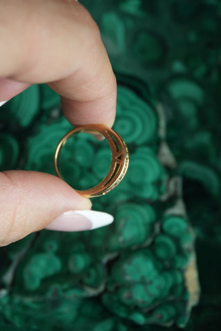 14K DIAMOND INSET BAND