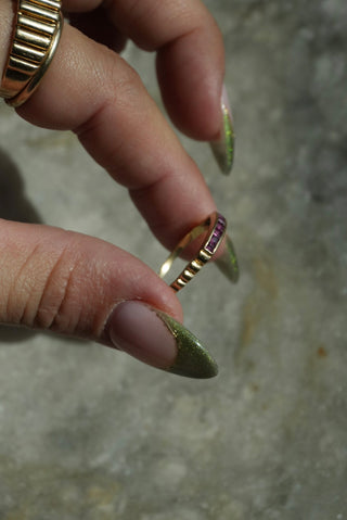14k Ruby Row Band