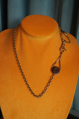 CARNELIAN WATCH CHAIN NECKLACE