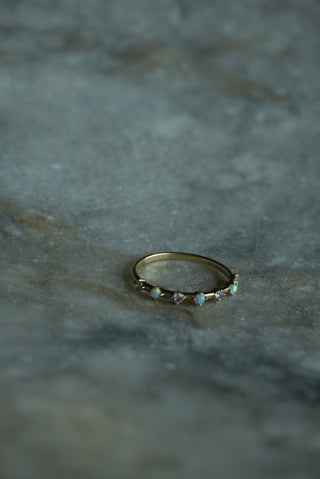 10K OPAL SKINNY BAND