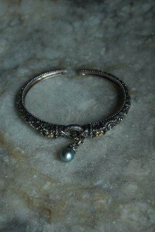 BARBARA BIXBY BANGLE - 18K & STERLING SILVER