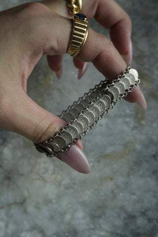 Coin Collector - Sterling silver 1956 Coin Bracelet