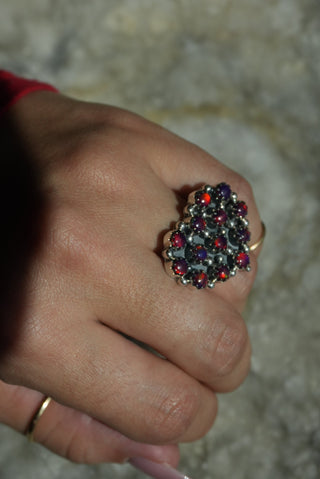 Rare Love - Sterling Opal Cabochon Heart Ring Size 7