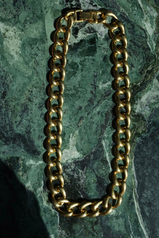 Make a Statement - Goldtone Large Link Necklace