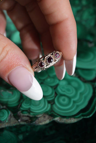 GARNET FILAGREE SZ 7