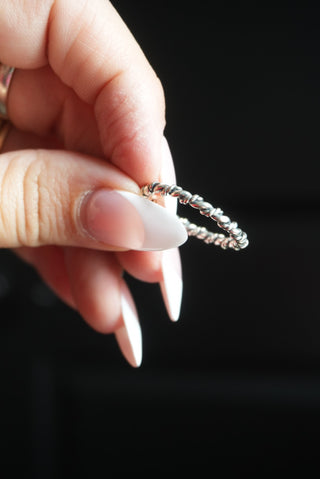 Brutal Band - Sterling Twisted Stacker Band Size 10