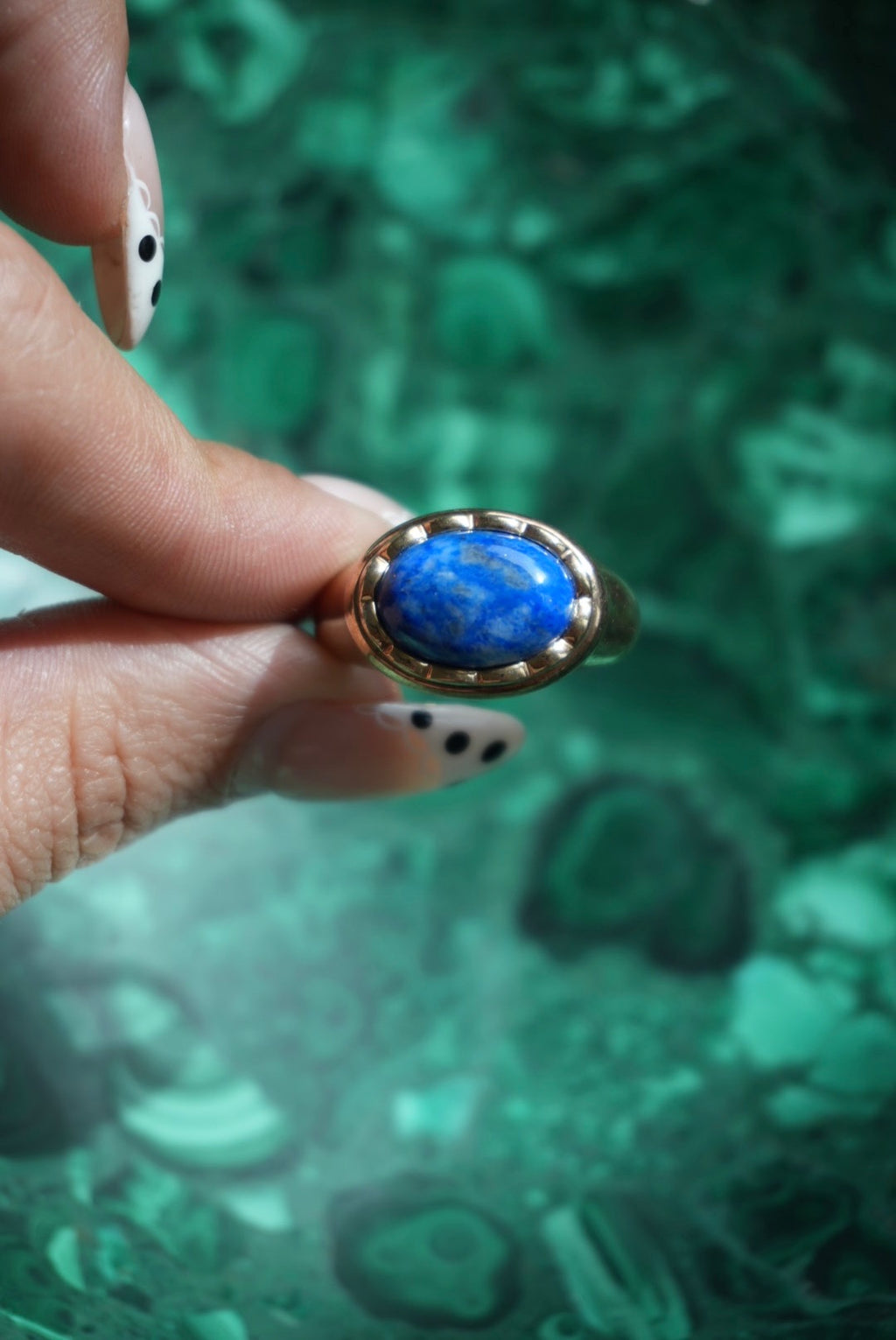 LAZULI OVAL BAND SZ 10.5