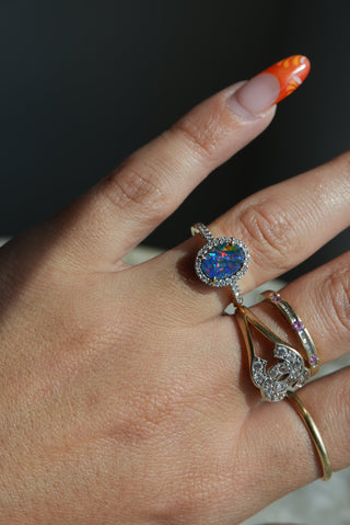 BLUE OPAL RING
