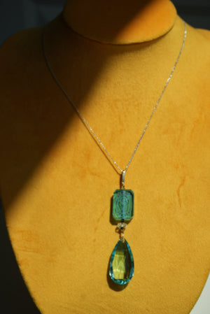 CZECH GLASS BABY BLUE DROPS