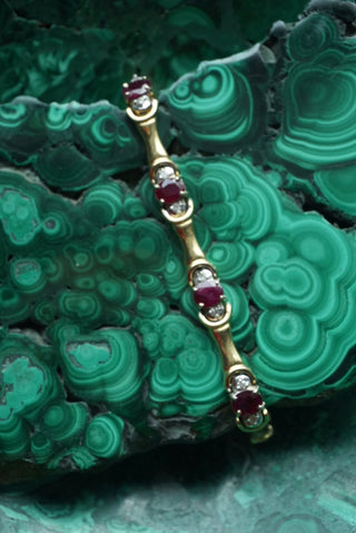 14k Ruby & Diamond Bracelet