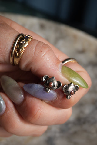 MINI STERLING KOALA BEAR STUDS