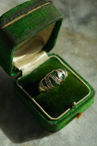 14k Emerald & Diamond Ring
