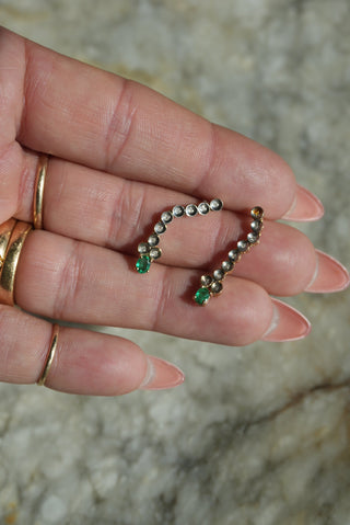14K EMERALD DROP EARRINGS