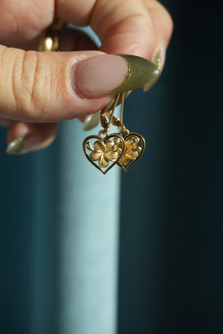 14k Hibiscus Hearts