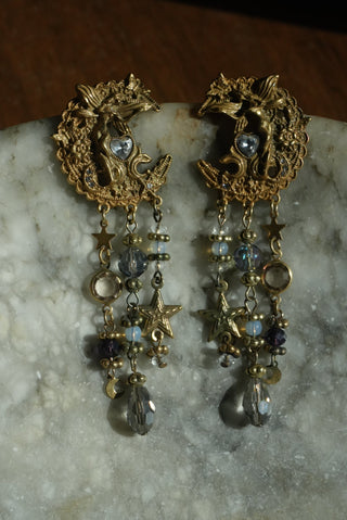 Kirk’s Cascade -  Moon Tassel Earrings
