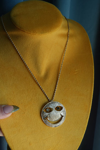 Big Cheese - Vermeil Smiley Pendant Necklace