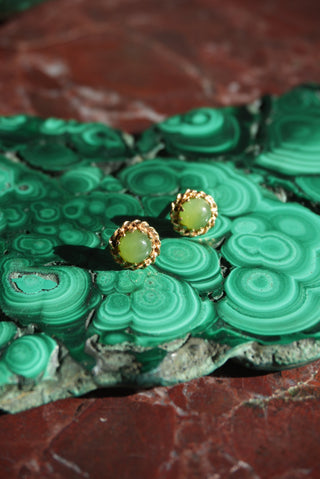 14k JADE STUDS