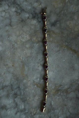 14k Ruby & Diamond Bracelet