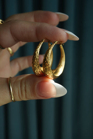 14K GRECIAN HOOPS