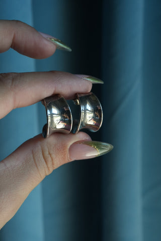 Chip Hoops - Sterling Half Hoop