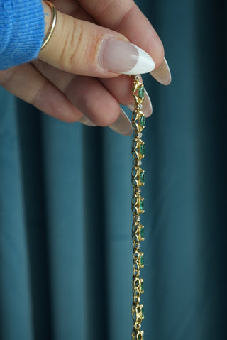 14K EMERALD BRACELET