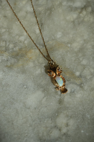 1970s GOLDEN OWL NECKLACE