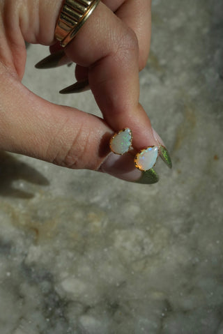 14k Opal Tear Drop Studs