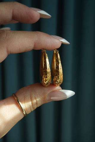 14K GRECIAN HOOPS
