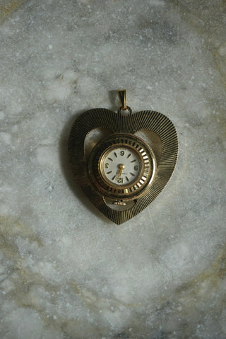 ANTIQUE HEART WATCH PENDANT