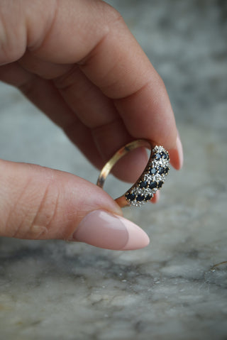 10K SAPPHIRE & DIAMOND RING