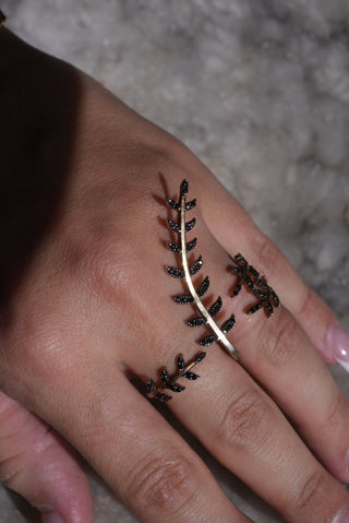 Tree Climber - Sterling Pave Vine Ring Size 6 & 7