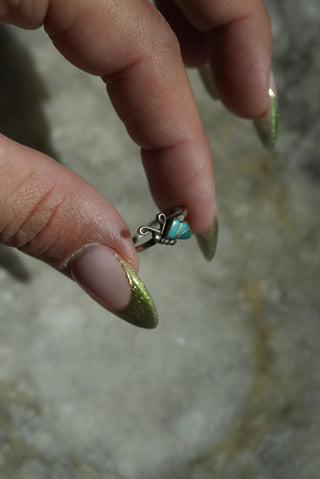 Butterfly Fly - Sterling Mini Ring Size 3