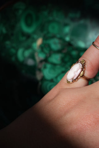 10k Pale Pink Cameo Ring